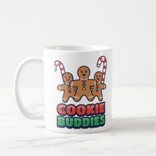 Taza De Café Hombres de jengibre y bastones de caramelo Navideñ