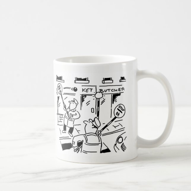 Taza De Café Hombres de Lollipop juegan al tenis con langostas (Derecha)