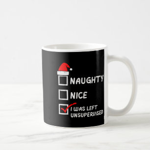 Taza De Café Hombres de Navidad traviesos y agradables dejados