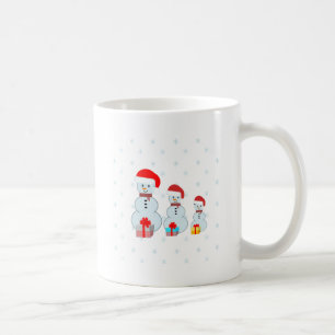 Taza De Café Hombres de nieve cristianos y copos de nieve