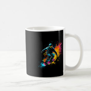 Taza De Café Hombres de Snowboard pintados Niños artísticos Sno