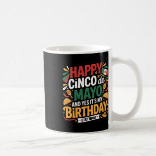 Taza De Café Hombres de Tacos por el cumpleaños feliz Cinco De