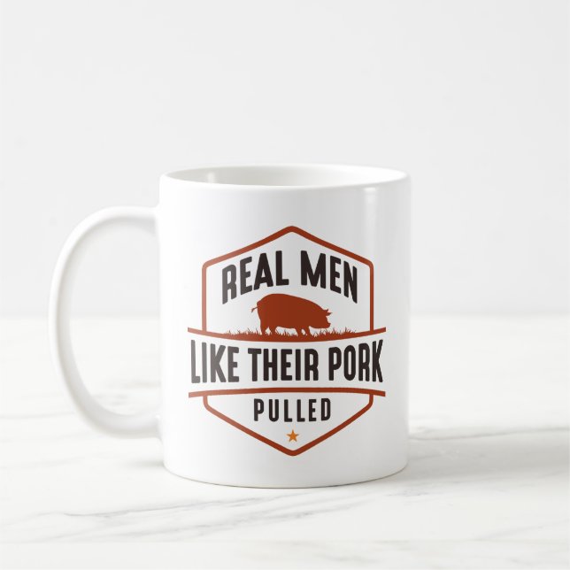 Taza De Café Hombres de verdad como su cerdo sacrificado (Izquierda)