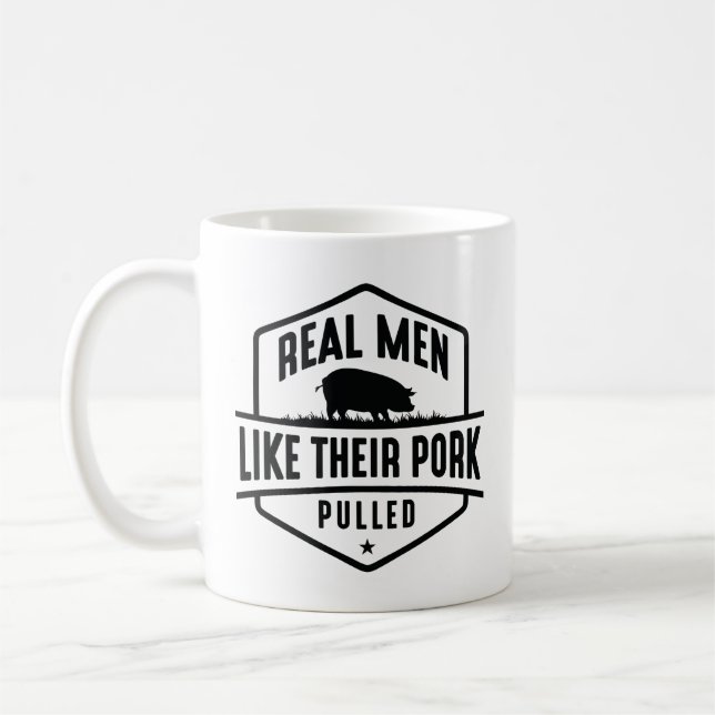 Taza De Café Hombres de verdad como su cerdo sacrificado (Izquierda)