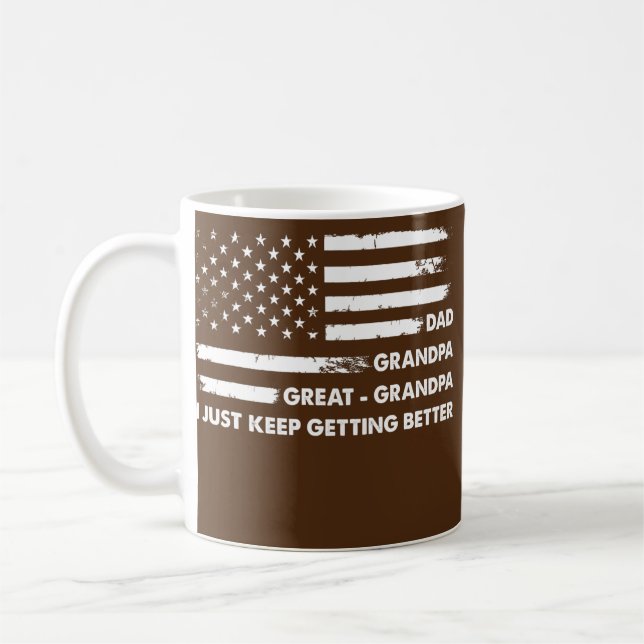 Taza De Café Hombres Día del Padre para el abuelo (Izquierda)
