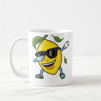 Taza De Café Hombres divertidos haciendo dabbing con limón en e