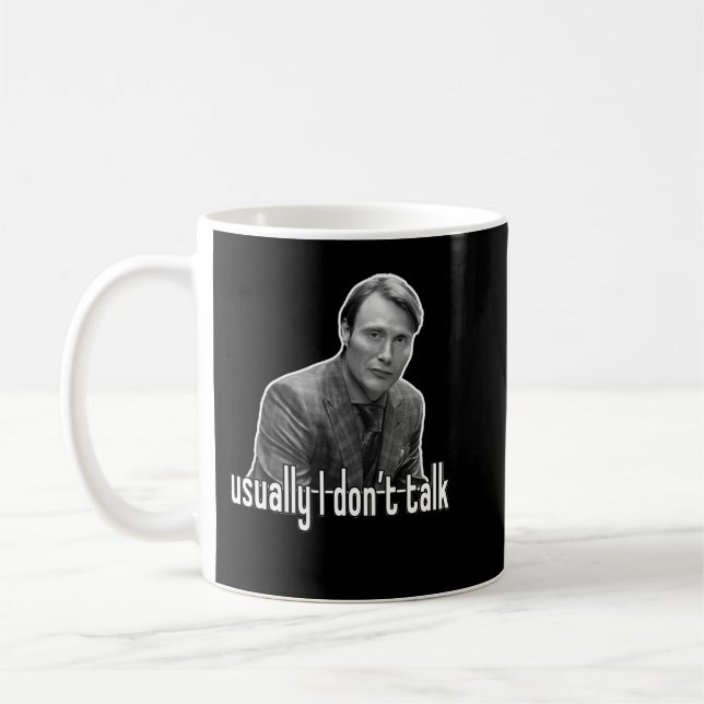 Taza De Café Hombres divertidos Madres Influyente Mikkelsen Gif (Izquierda)