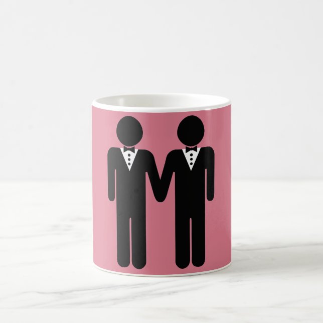 TAZA DE CAFÉ HOMBRES GAY DEL PRIMERO DE LA BODA - .PNG (Centro)