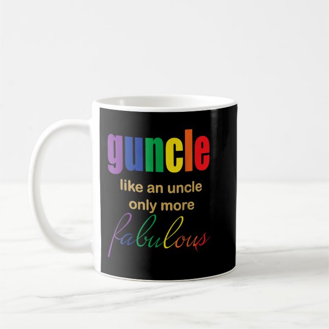 Taza De Café Hombres Gay Uncle (Tío Gay) Más Fabuloso (Izquierda)