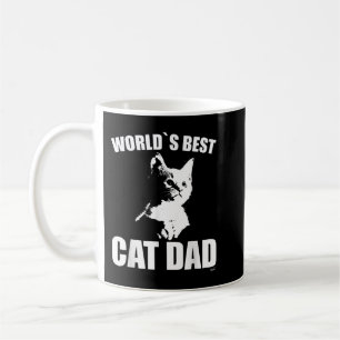 Taza De Café Hombres graciosos, el mejor CAT DAD KITTEN SHIRT