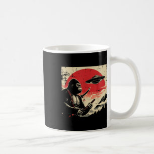 Taza De Café Hombres japoneses de pie de playa Samurai Ufo Vint