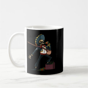 Taza De Café Hombres Mariachi Esqueleto Sombrero Día De Los Mue