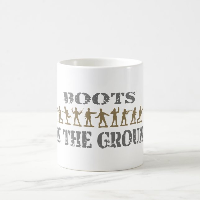 Taza De Café Hombres militares - Boots en el suelo (Centro)