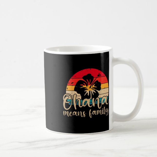 Taza De Café Hombres Mujeres Hawai Ohana significa playa de ver (Derecha)