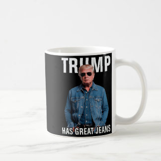 Taza De Café Hombres Mujeres Trump tiene grandes jeans Meme gra