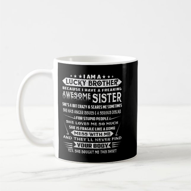 Taza De Café Hombres Navidades Divertidos Para Hermano De Herma (Izquierda)