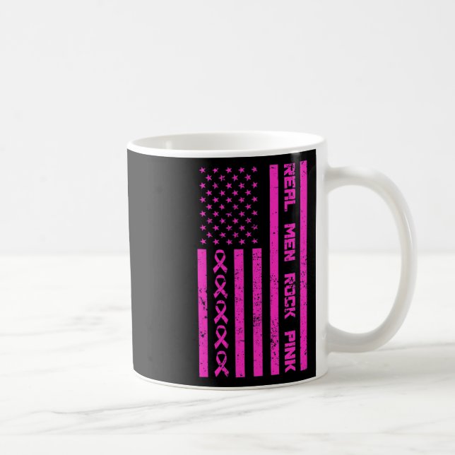 Taza De Café Hombres Rock Pink Ribbon Sensibilización Americana (Derecha)