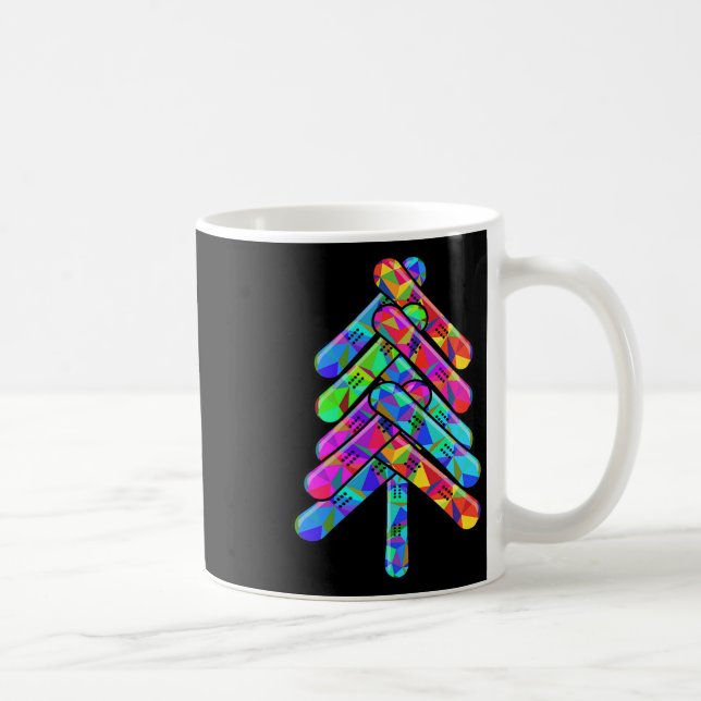Taza De Café Hombres Snowboarding Mountain Pine Tree Snowboard  (Derecha)