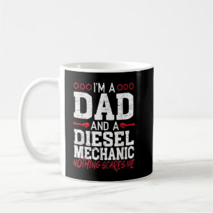 Taza De Café Hombres, soy papá y un padre mecánico diesel Día B