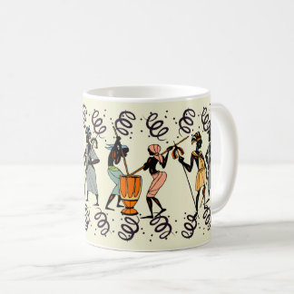 Taza De Café Hombres tribales africanos: Deporte étnico