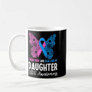 Taza De Café Hombres Usan Rosa y Azul Por Sids de Hija