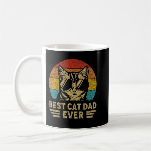 Taza De Café Hombres Vintage Mejor Gato Papá Retro Padre Día Gi