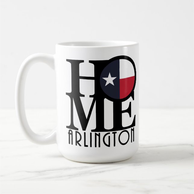 Taza De Café HOME Arlington TX 15 oz (Izquierda)