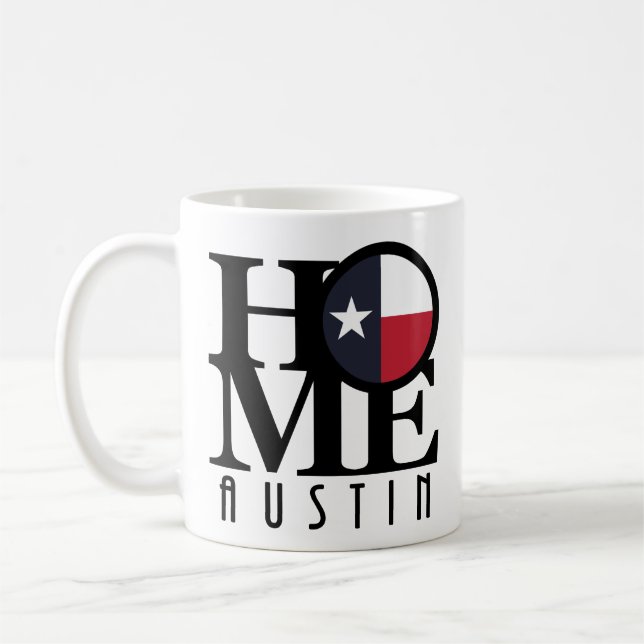 Taza De Café HOME Austin Texas 11oz (Izquierda)