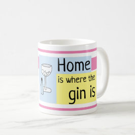 Taza De Café Home es donde está el gin, gin y tonic, su nombre