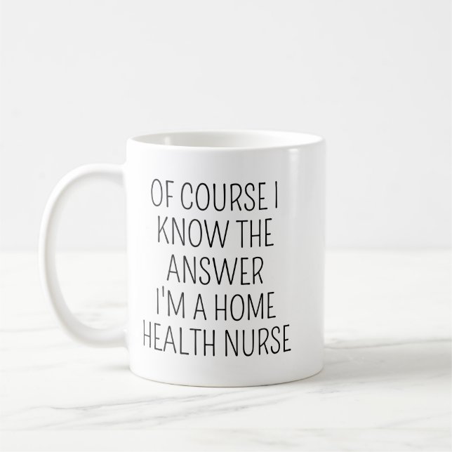 Taza De Café Home Health Nurse Coffee Mug/Funny Nurse Gift/Nurs (Izquierda)