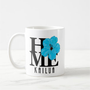 Taza De Café HOME Kailua Blue Hibiscus 11oz