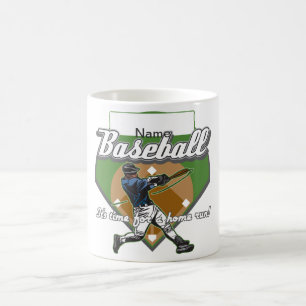 Taza De Café Home run personalizado del béisbol