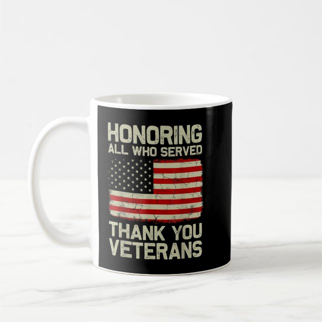 Taza De Café Homenaje a todos los que sirvieron Gracias Veteran (Izquierda)