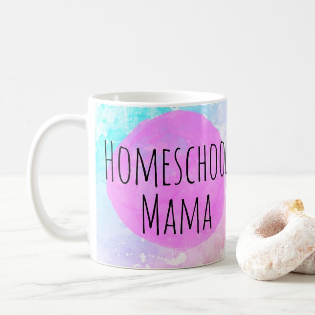 Taza De Café Homeschool Mama Funny Mom Coffee (Con donut)