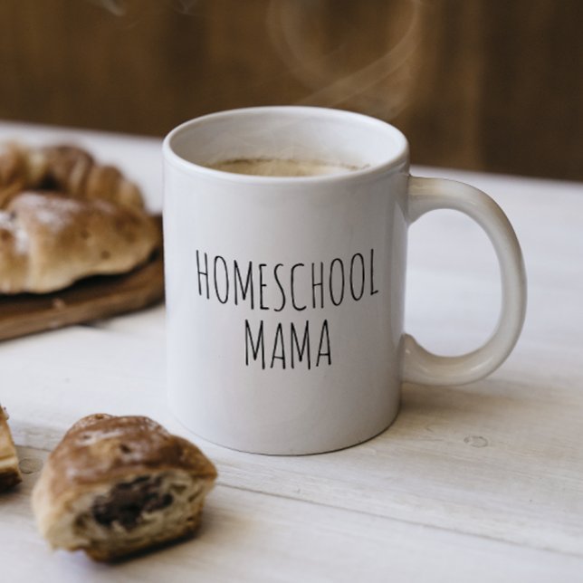 Taza De Café "Homeschool Mama" inspirada por RAE DUNN (Subido por el creador)