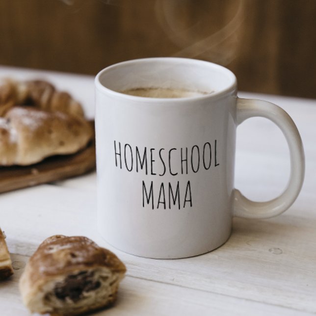 Taza De Café "Homeschool Mama" inspirada por RAE DUNN (Subido por el creador)