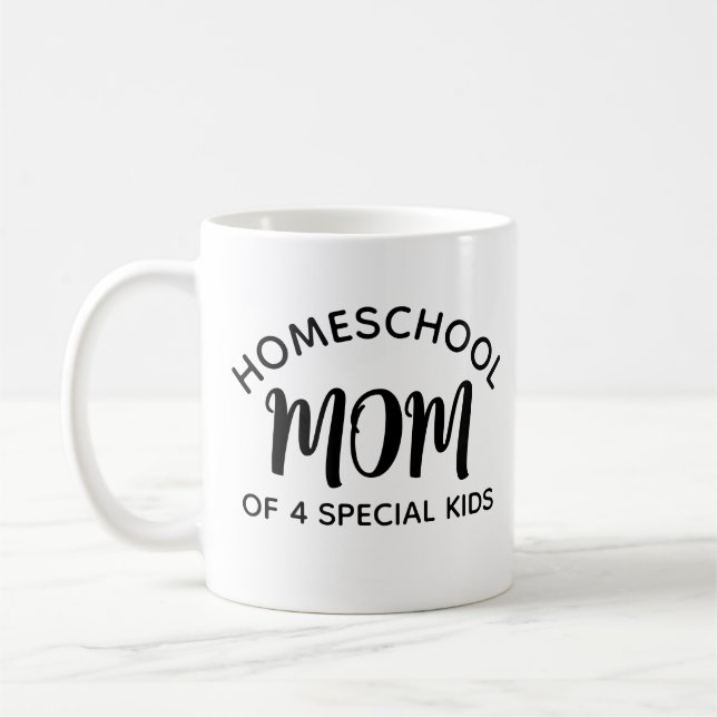 Taza De Café Homeschooling Mamá Niños especiales Café Mug (Izquierda)