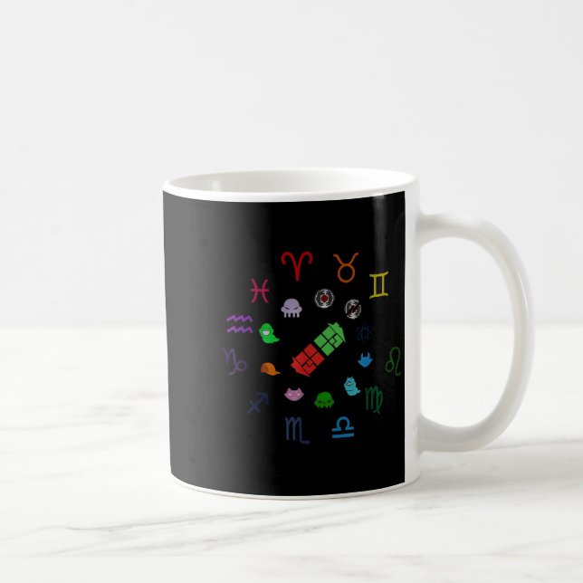 Taza De Café Homestuck Emblems Zodiac Signs Funny Men Women Kid (Derecha)