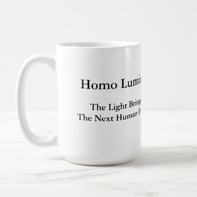 Taza De Café Homo Luminous The Light Bringer Morning Mug 15 oz (Izquierda)