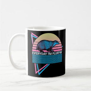 Taza De Café Honey Badger Retro Todos Los Días Soy Flauta'
