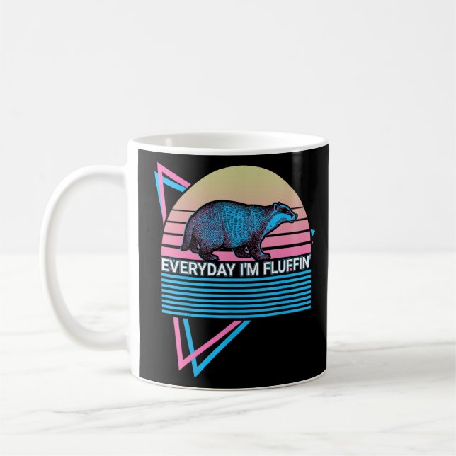 Taza De Café Honey Badger Retro Todos Los Días Soy Flauta' (Izquierda)