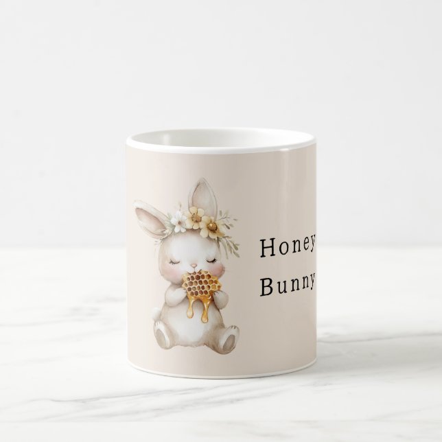 Taza De Café Honey Bunny Flowers (Centro)