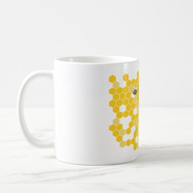 Taza De Café Honeycomb Bee Mug personalizado (Izquierda)