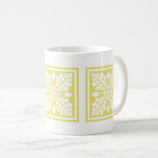 Taza De Café Honeysuckle Acorn and Leaf Tile Design Coffee Mug