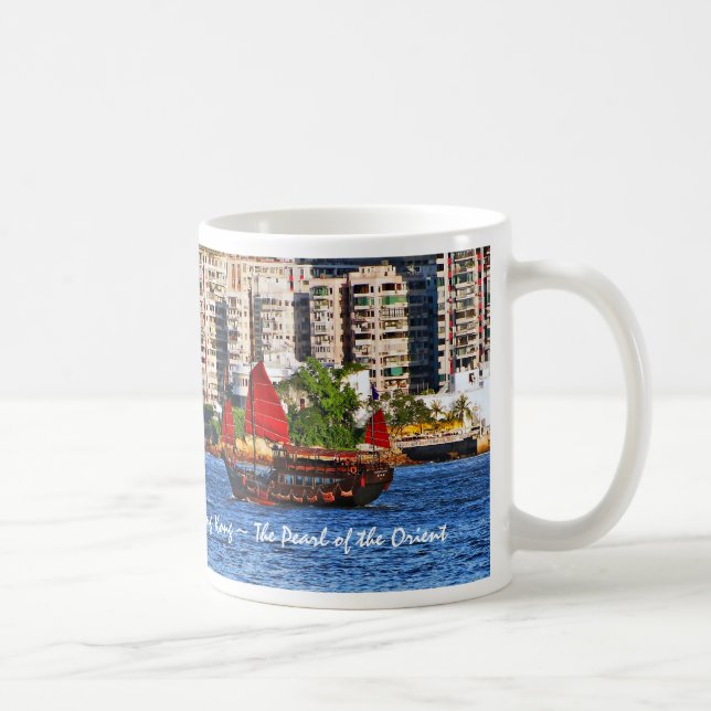 Taza De Café Hong Kong Sampan la perla del Oriente (Derecha)