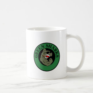 Taza De Café hongo de tiburón verde oscuro