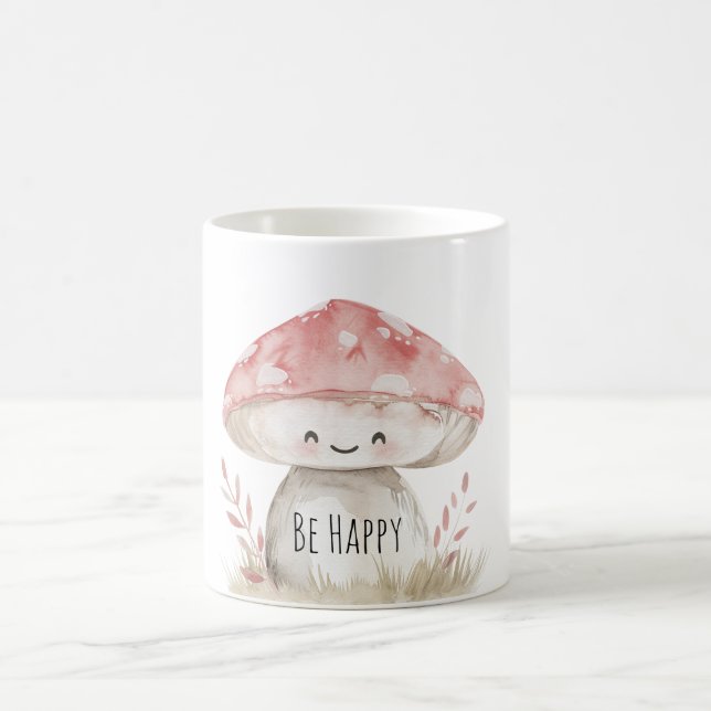 Taza De Café Hongo Feliz (Centro)