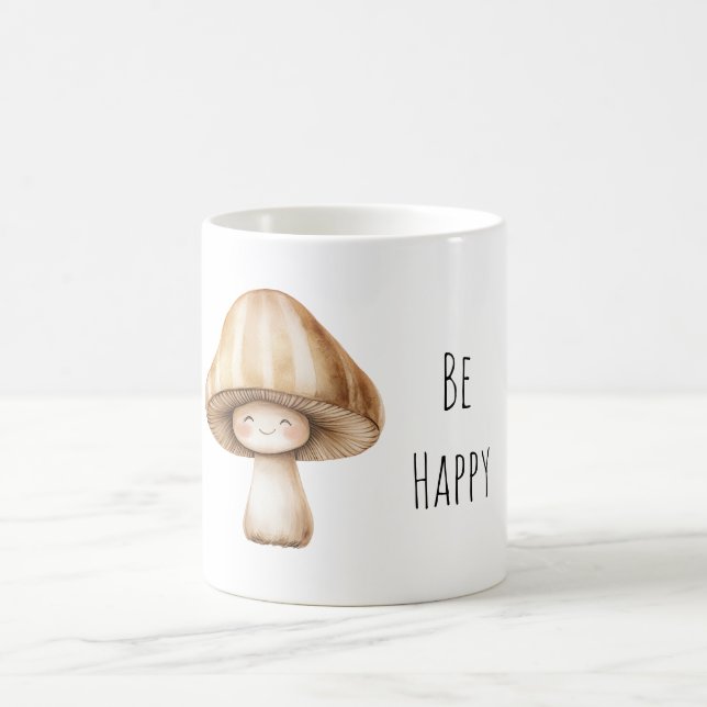 Taza De Café Hongo Sonriente Feliz (Centro)