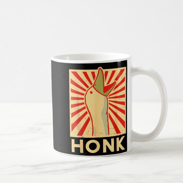 Taza De Café Honk Goose - Funny Duck Chicken Meme Idea  (Derecha)