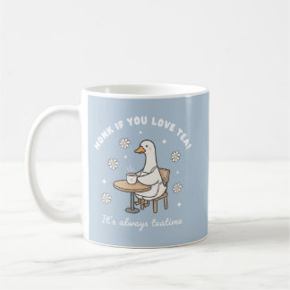 Taza De Café Honk If You Love Tea Cute Goose Mug